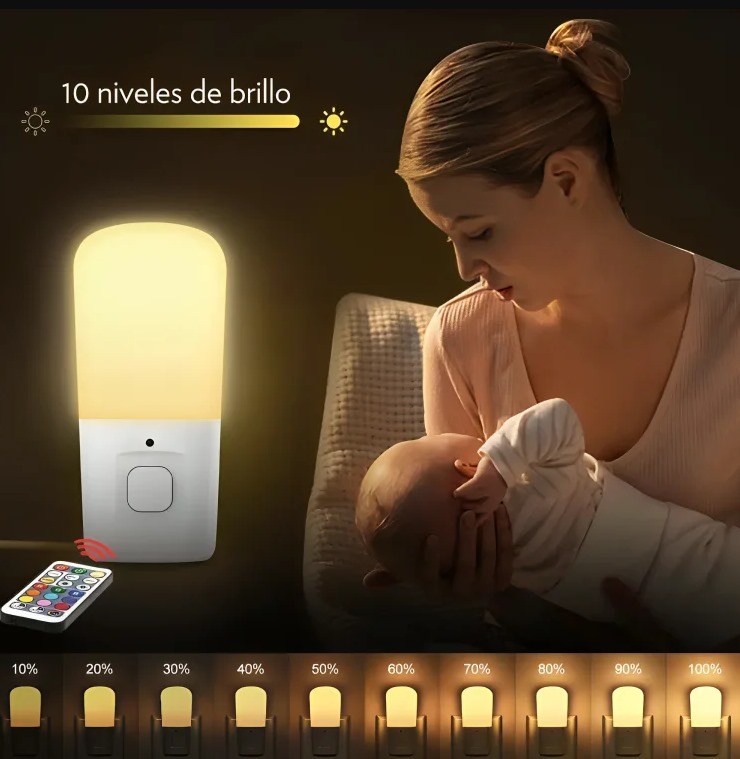 LUZ NOCTURNA CON CONTROL REMOTO