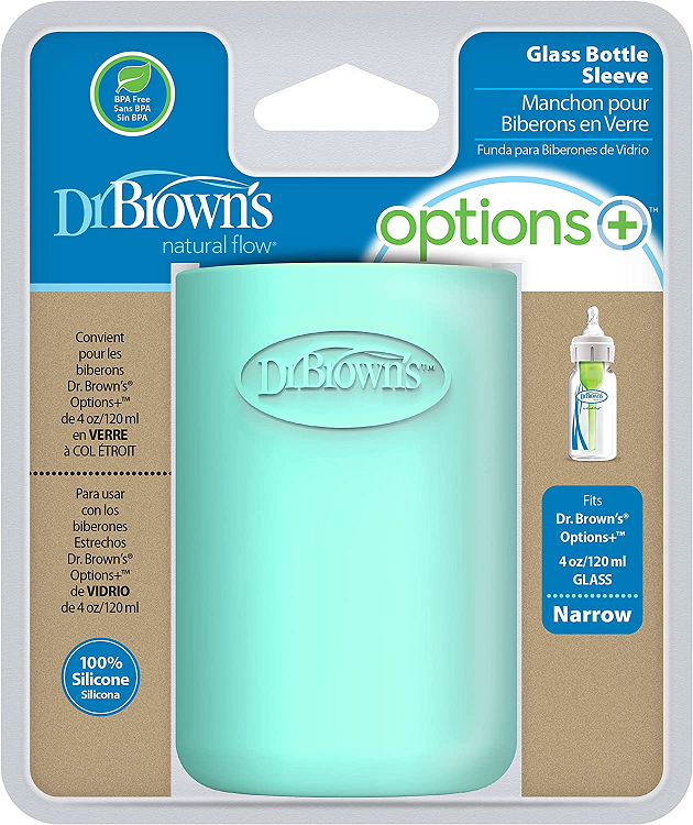 FUNDA PARA BIBERON DE VIDRIO 4OZ VERDE