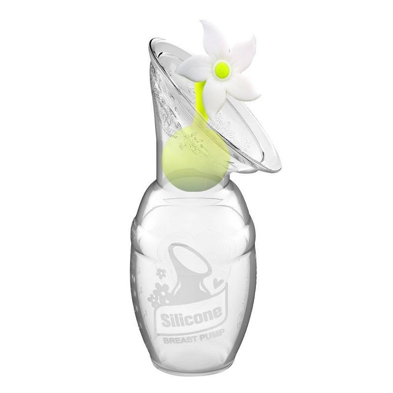 SET DE EXTRACTOR DE LECHE DE SILICONA GEN.1 & TAPÓN DE FLOR (4oz./100ml)