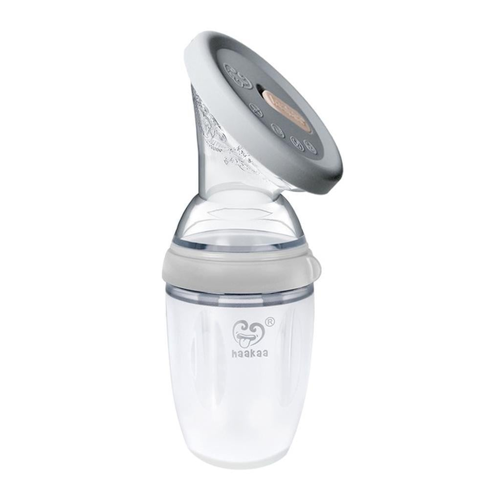 SET DE EXTRACTOR DE LECHE DE SILICONA GEN.3 & TAPA DE SILICONA (8onz./250ml) GRIS