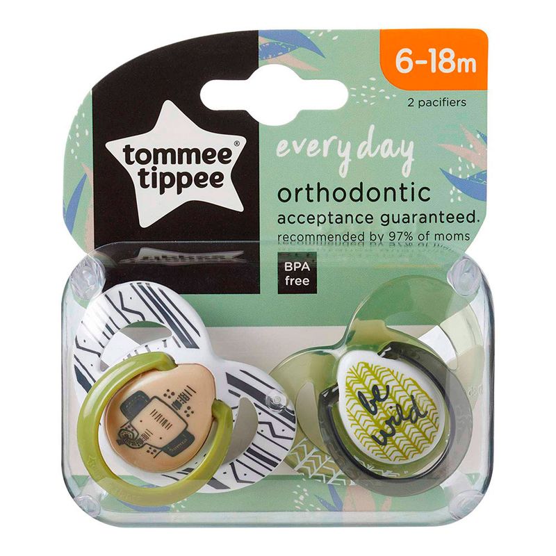TT CHUPONES EVERY DAY 6-18M VERDE X 2 UNID