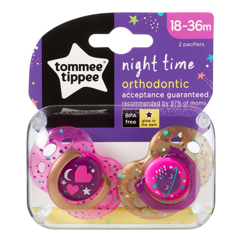 TT CHUPONES NIGHT TIME 18-36M ROSADO - 2UND