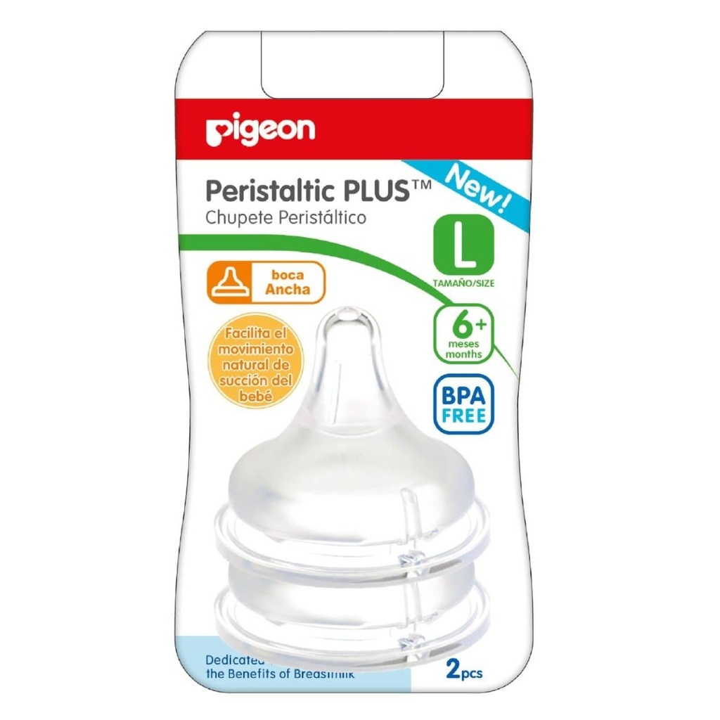 Chupete/Tetina Peristáltica boca ancha "L" 2 un.