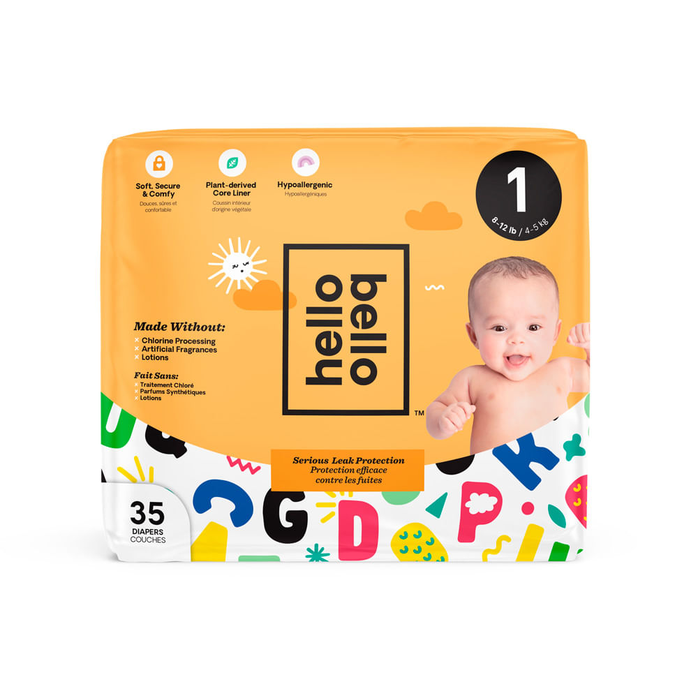 PAÑALES HELLO BELLO TALLA 1-ALPHABET SOUP
