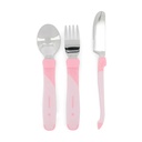 TWISTSHAKE SET DE CUBIERTOS DE METAL 12+M-ROSADO
