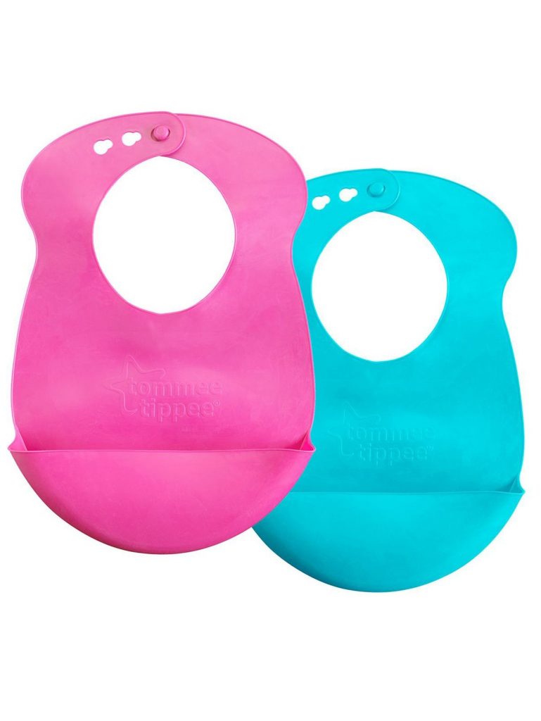 BABERO DE SILICONA PARA NIÑA - 2 UND