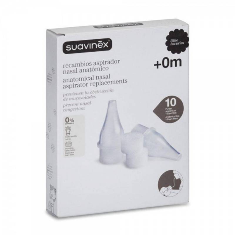 Recambio Aspirador Nasal Anatómico (10 filtros anatómicos + 10 recambios)