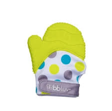 GLÜV - GUANTE DE DENTICIÓN PARA BEBÉ VERDE LIMÓN