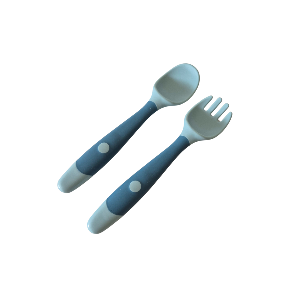 SET TENEDOR Y CUCHARA AZUL (2 PZS)