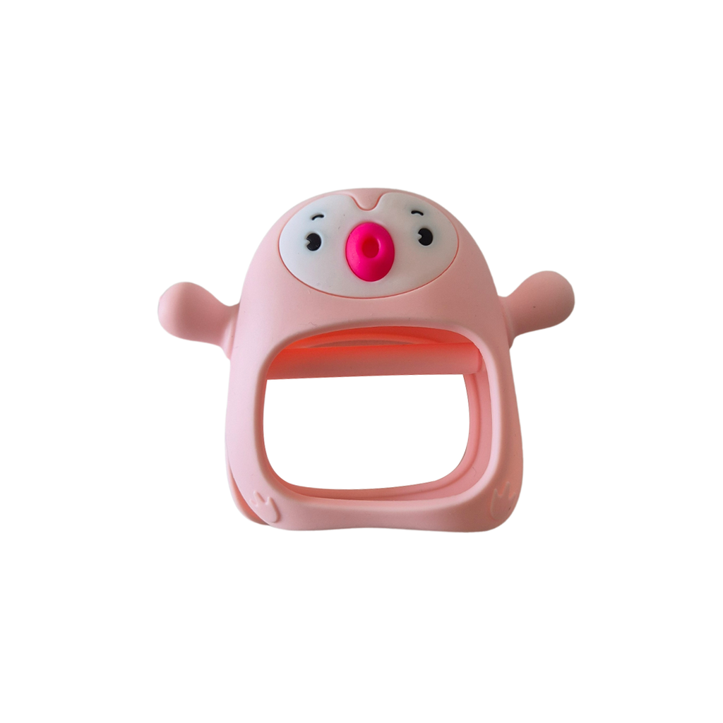 MORDEDOR DE SILICONA PINGÜINO ROSADO 