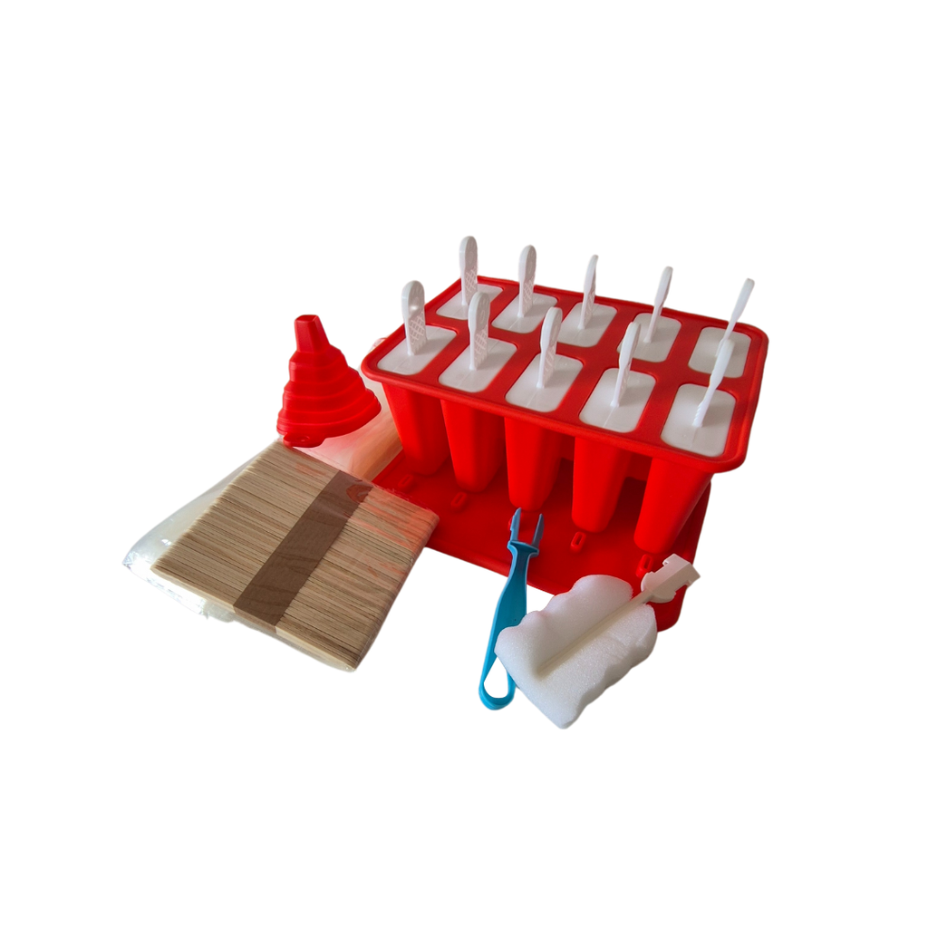 SET CREADOR DE HELADOS GRANDE TIPO CUBETA ROJO