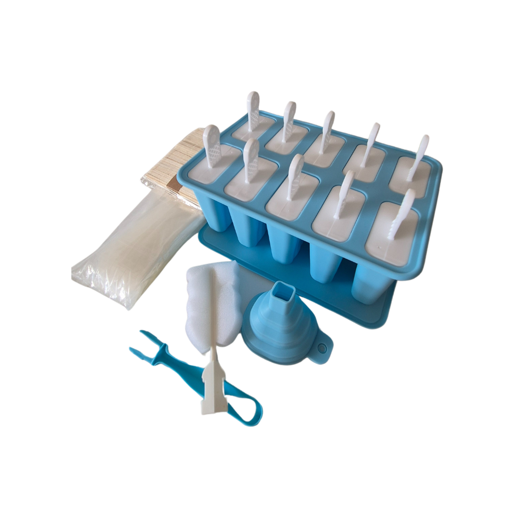 SET CREADOR DE HELADOS GRANDE TIPO CUBETA CELESTE