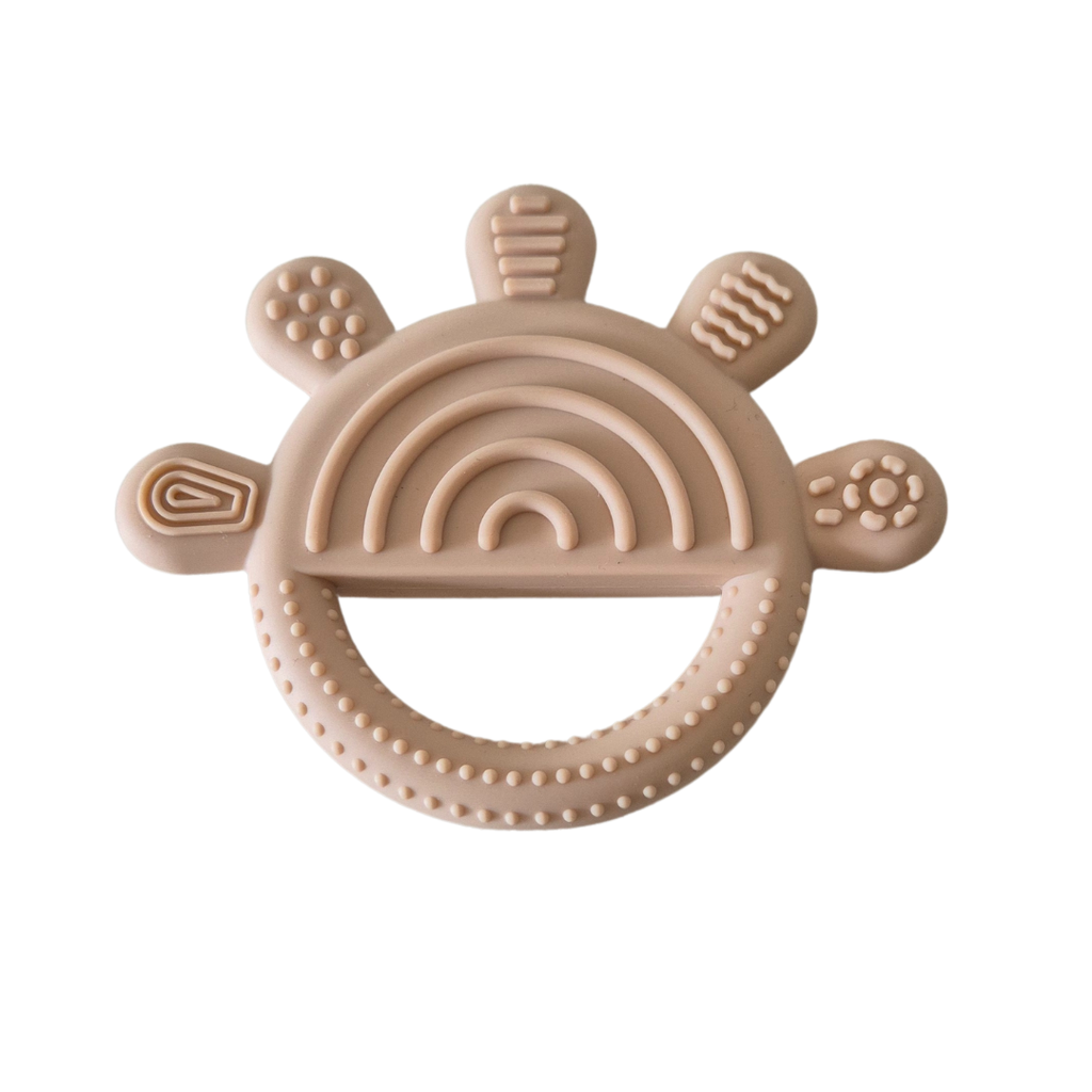 MORDEDOR DE SILICONA MEDIALUNA BEIGE