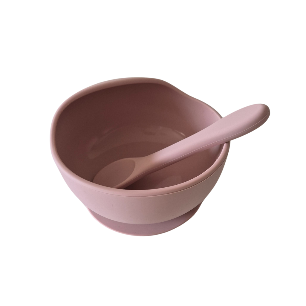 SET BOWL CON CUCHARA ROSADO