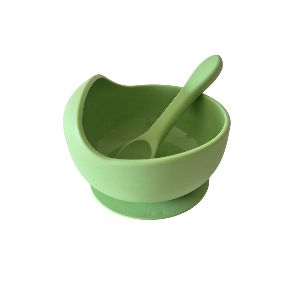 SET BOWL CON CUCHARA VERDE