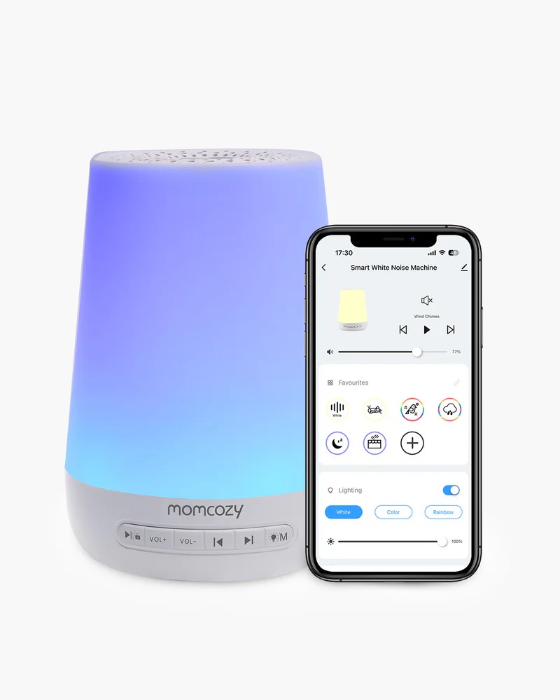 MONITOR Y LÁMPARA INTELIGENTE PARA BEBÉ - RUIDO BLANCO