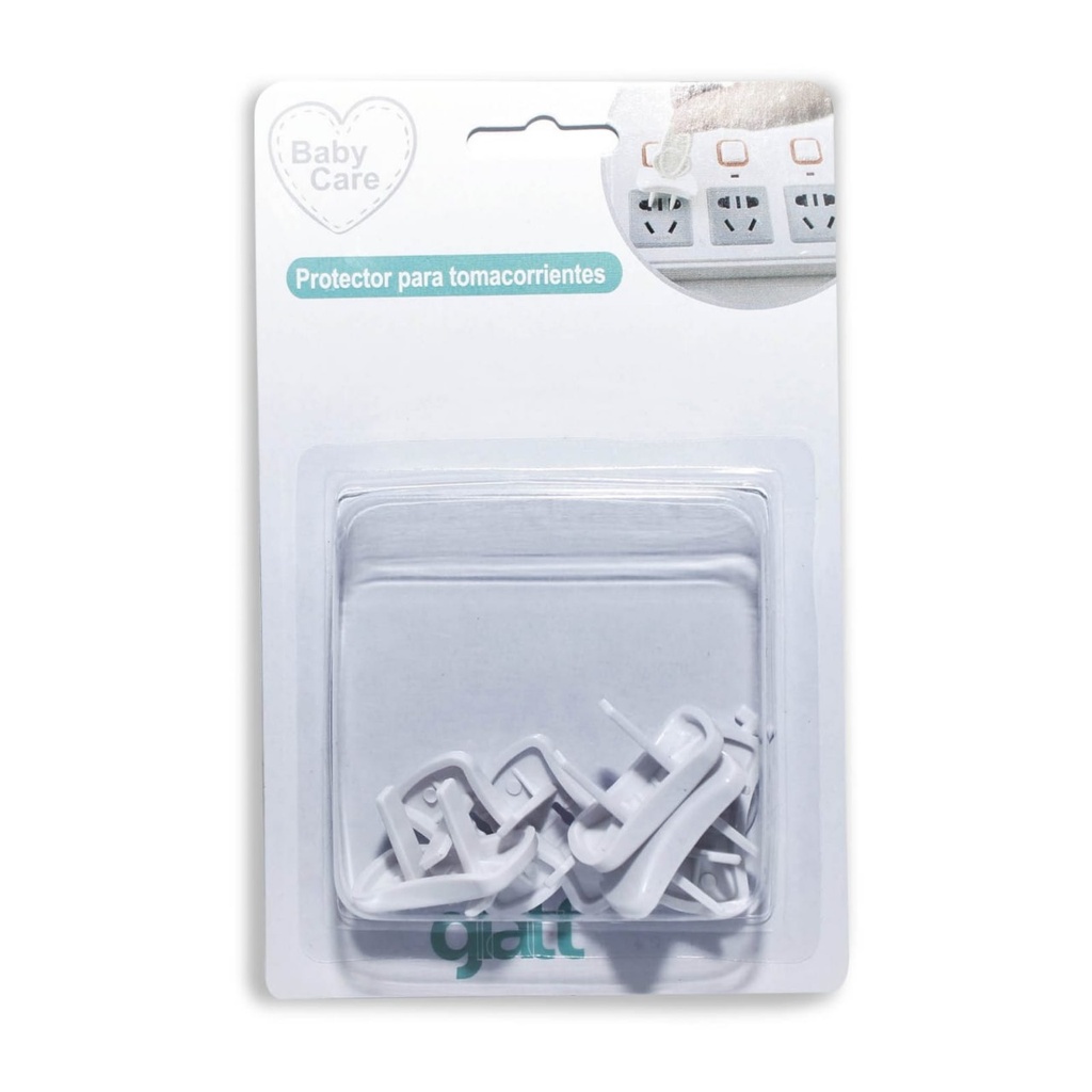 TAPA ENCHUFES DE SEGURIDAD 2 PINES CON LLAVE BLISTER 6UND.