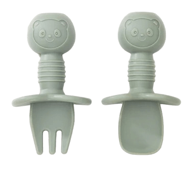 SET MINI CUCHARA Y TENEDOR VERDE