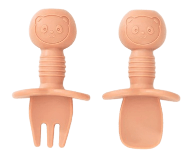 SET MINI CUCHARA Y TENEDOR ROSADO