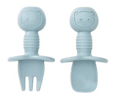 SET MINI CUCHARA Y TENEDOR CELESTE