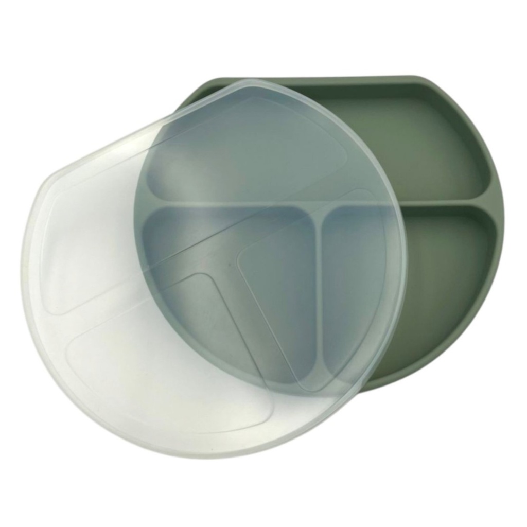 PLATO ANTIDESLIZANTE CON TAPA VERDE