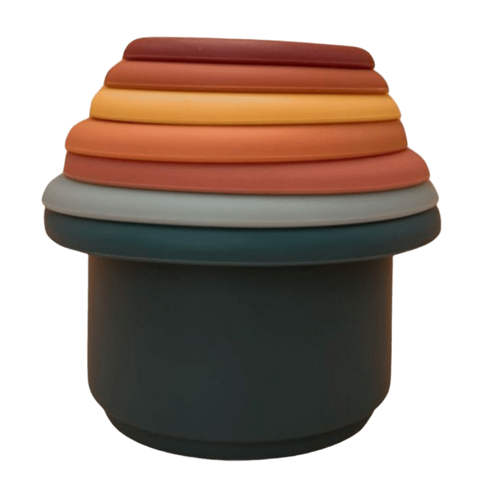 TAZAS APILABLES DE SILICONA MONTESSORI PARA BEBÉS VARIADOS