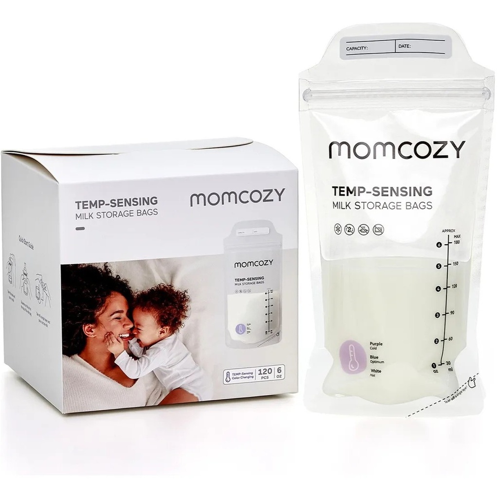 BOLSAS DE ALMACENAMIENTO DE LECHE MATERNA 120 UNID 6 ONZAS CON TS