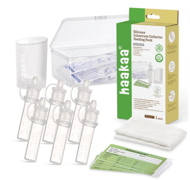 RECOLECTOR DE CALOSTRO KIT X6 UNID CON VASO, ESTUCHE Y PAÑO