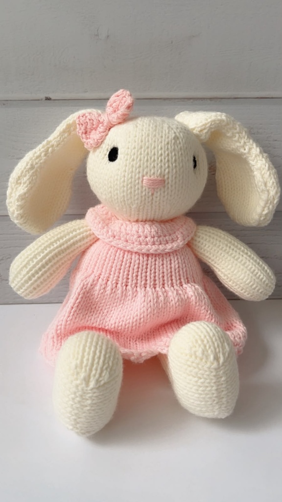 CONEJITA BB CREMA VESTIDO ROSADO