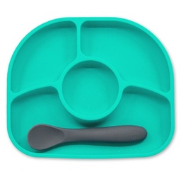 [628451387466] YUMI - PLATO DE SILICONA TURQUESA