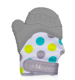 [842084000190] GUANTE DE DENTICION PARA BEBE GRIS