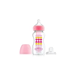 Kit de Transición 2 en 1 Options + Boca Ancha Polipropileno 9 oz  Rosa