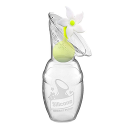 [9420060202229] SET DE EXTRACTOR DE LECHE DE SILICONA GEN.1 & TAPÓN DE FLOR (4oz./100ml)