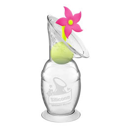 [9420060200935] SET DE EXTRACTOR DE LECHE DE SILICONA GEN.2 CON BASE DE SUCCIÓN & TAPÓN DE FLOR (blanco) (5oz./150ml)