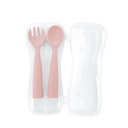 [9420060205480] SET DE CUBIERTOS FLEXIBLES HAAKAA - BLUSH (CASE DE PLÁSTICO)