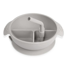 [9420060204896] PLATO DE SILICONA CON DIVIONES Y BASE DE SUCCIÓN- PLOMO