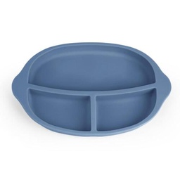 [9420060202052] PLATO DE SILICONA CON DIVISIONES - AZUL