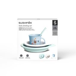 [8426420070300] Baby Feeding Set Suavinex +6m Azul
