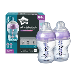 [0005] TT BIBERON ANTICOLICOS AVANZADO 90NZ NIÑA X 2UNID PANDA MORADO