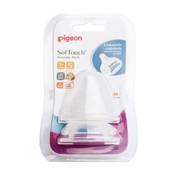 [4902508017862] Chupete Pigeon  Peristaltic PLUS Boca Ancha "S" 2 un.