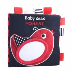 [CUR028] LIBRO SENSORIAL ROJO Y NEGRO FOREST