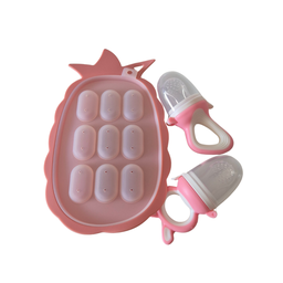 [LF-WB00188-ROS] SET CUBETA DE PIÑA CON 2 CHUPON ALIMENTADOR ROSADO(3 PZS)