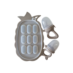 [LF-WB00188-GRI] SET CUBETA DE PIÑA CON 2 CHUPON ALIMENTADOR GRIS (3 PZS)