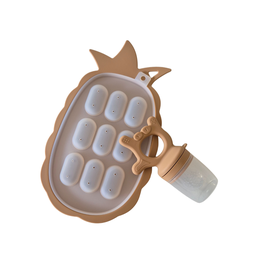 [LF-WB11231-MAR] SET CUBETA DE PIÑA CON CHUPON ALIMENTADOR MARRÓN (2 PZS)