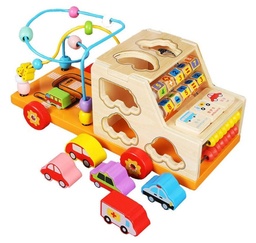 [QORI008] CAMIÓN DE MADERA DIDÁCTICO CON CIRCUITO 