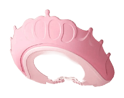 [QORI039] GORRO DE BAÑO CORONA ROSADO