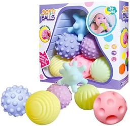 [QORI068] PELOTAS TEXTURAS X 6 COLOR PASTEL