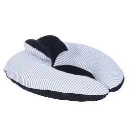 [LAC-AZU-RAY] COJÍN DE LACTANCIA AZUL/PLOMO RAYAS