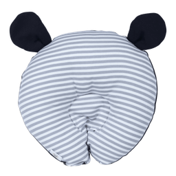 [OSO-AZU-RAY] ALMOHADA ANTICABEZA PLANA OSO AZUL/RAYAS PLOMAS